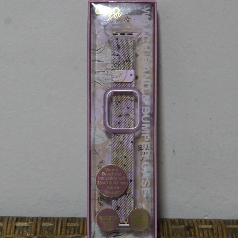 Cylo Pop. Metal Mesh Watch Band & Bumper Case. for Apple 41mm. 40mm. 38mm.